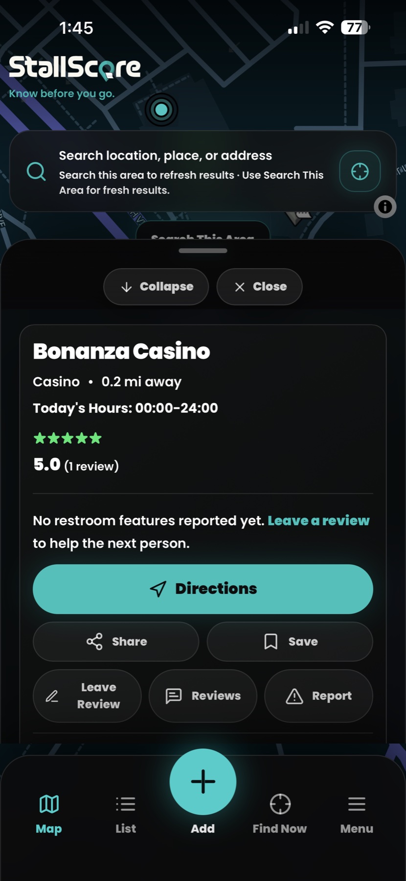 Bonanza Casino’s five-star StallScore details